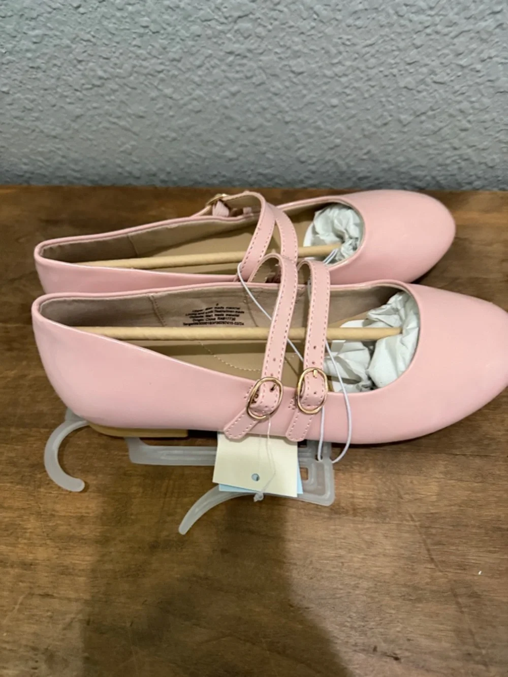 Cat & Jack Girls Pink Patent Mary Jane Flats size 5